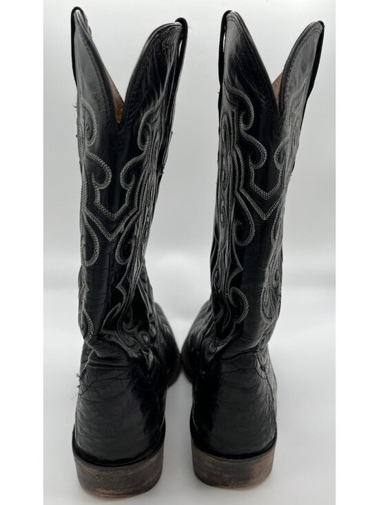 LUCCHESE CLASSICS Handmade Black CAIMAN BELLY Western Cowboy Boots Mens 13D main image 8
